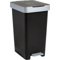 Cubo de basura con pedal Smart Negro, capacidad de 25 litros TATAY, 26x36x47 cm