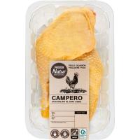 Muslos de pollo campero EROSKI NATUR, bandeja aprox. 550 g