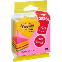 Notas adhesivas en cubo 76x76mm,325 hojas + 20%  gratis de 5 colores POST-IT, 1 ud