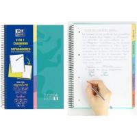 Cuaderno de espiral European A4, cuadrícula 5x5, microperforado, pestañas troqueladas, tapa extradura ¿Cuál te llegará? 400135621 OXFORD, 100 hojas