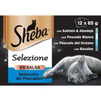 Delicatezze de pescado en salsa para gato SHEBA, pack 12x85 g