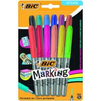 Rotulador permanente punta 1,8 mm, colores vivos y pastel, Marking BIC, pack 12uds
