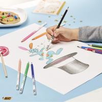 BIC KIDS EVOLUTION ILLUSION koloretako arkatz ezabagarriak, kutxa 24 ale