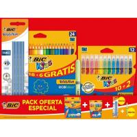 BIC margo sorta: 4 arkatz, 24 koloretako margo eta 12 koloretako errotuladore, 1 sorta