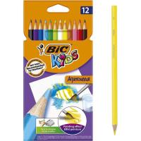 BIC Kids Aquacouleur margo efektuko koloretako arkatz akuarelagarriak, sorta 12 ale