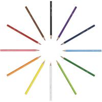 BIC Kids Aquacouleur margo efektuko koloretako arkatz akuarelagarriak, sorta 12 ale