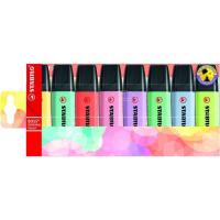 Marcador fluorescente, colores surtidos pastel Boss STABILO, Pack 8 uds