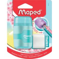 Sacapuntas doble, depósito, goma, colores pastel ¿Cuál te llegará? Conect2 MAPED