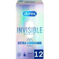Preservativos invisible extra-lubricados DUREX, caja 12 uds.