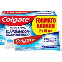 Dentífrico sensación blanqueador COLGATE, pack 2x75 ml