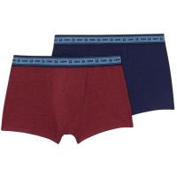 Bóxer hombre algodón orgánico, rojo-azul talla XL DIM, pack 2 uds