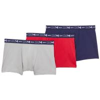 Bóxer hombre algodón elástico, azul/rojo/gris talla L DIM, pack 3 uds