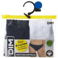 Braga mujer algodón elástico, blanco/negro talla S ECODIM, pack 2 uds
