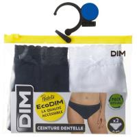 Braga mujer algodón elástico, blanco/negro talla L ECODIM, pack 2 uds