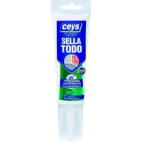CEYS erabateko zigilatzeko silikona gardena, barnealdea-kanpoaldea, ez du belzten, tutua 125 ml