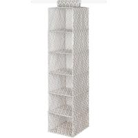 Estanteria colgante Daman, 6 baldas, beige con rombos COMPACTOR, 128x30x30 cm