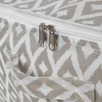 Caja bolsa almacenaje Daman, cremallera, beige con rombos COMPACTOR, 46x46x20,5 cm