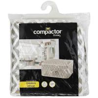 Caja bolsa almacenaje Daman, cremallera, beige con rombos COMPACTOR, 46x46x20,5 cm