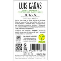 Vino Blanco D.O.C Rioja Rioja Alavesa LUIS CAÑAS, botella 75 cl