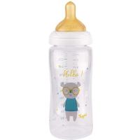 Biberón Intuition con tetina látex y cuello ancho +6 meses TIGEX, 300ml