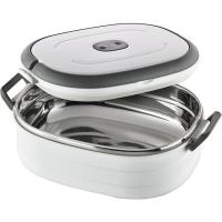 Fiambrera inox blanca de 900 ml CAPRICE, 1 ud