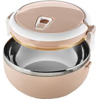 Fiambrera inox redonda rosa  de 700 ml CAPRICE, 1 ud