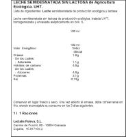 Leche semidesnatada ecológica sin lactosa PULEVA, brik 1 litro