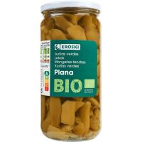 Judía verde plana EROSKI BIO, frasco 350 g