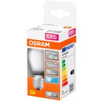 Bombilla Led esférica E27 4W  luz cálida (2700k) OSRAM, 1ud
