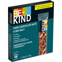 Barrita chocolate negro nut BEKIND, pack 3x30 g