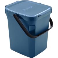 Cubo de basura azul, capacidad de 10 litros DENOX, 23,5x26,5x28,5 cm
