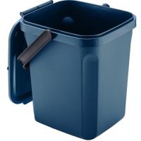 Cubo de basura azul, capacidad de 10 litros DENOX, 23,5x26,5x28,5 cm