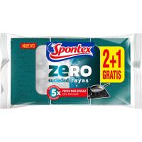 Estropajo zero suciedad SPONTEX, pack 3 uds