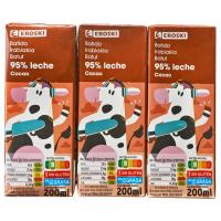 EROSKI txokolate zaporeko irabiakia, % 95 esne, sorta 6x200 ml