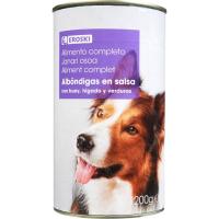 Albóndigas de buey para perro EROSKI, lata 1,2 Kg