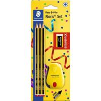 Lápiz de grafito 3 uds HB 2, goma de borrar y sacapuntas Noris STAEDTLER, 1 ud