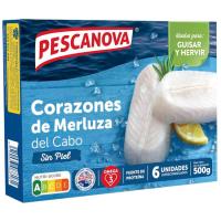 Corazones de merluza sin piel PESCANOVA, caja 500 g