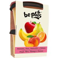 Tarrina de frutas y plátano BE PLUS, pack 2x200 g
