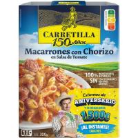 Macarrones con chorizo CARRETILLA, bandeja 300 g