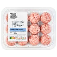 Albóndigas mixtas de vacuno-cerdo EROSKI, bandeja 400 g