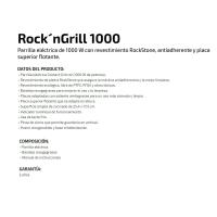 Parrilla eléctrica, 1000 W, Rock¿nGrill 1000  CECOTEC