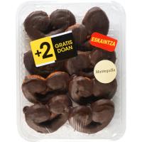Palmerita de mantequilla y cacao EROSKI, 8 uds, bandeja 160 g