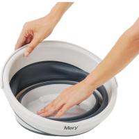 Cubo plegable con asa,capacidad 12 litros MERY, abierto: 32x 6,5x36 cm