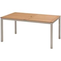 Mesa Essence de aluminio y madera FSC SCANCOM, 150x90x74 cm