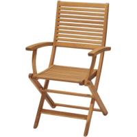 Silla plegable con brazos, madera de eucaliptus FSC KINGSBURY, 94x58x54 cm 