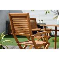 Silla plegable con brazos, madera de eucaliptus FSC KINGSBURY, 94x58x54 cm 