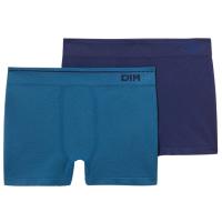 Bóxer hombre sin costuras algodón, azul talla XL DIM BASIC, pack 2 uds
