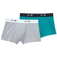 Bóxer hombre algodón elástico, verde/gris talla M DIM, pack 2 uds