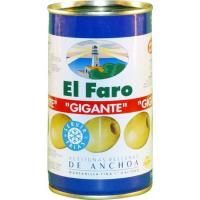 Aceituna rellena de anchoa gigante EL FARO, lata 150 g