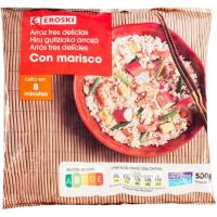 Arroz 3 delicias EROSKI, bolsa 500 g